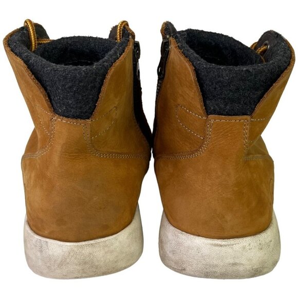 GBX Atomik Mens Ankle Boots Size 10 Lace Up Side Zip Tan Leather $90 MSRP - Picture 3 of 12